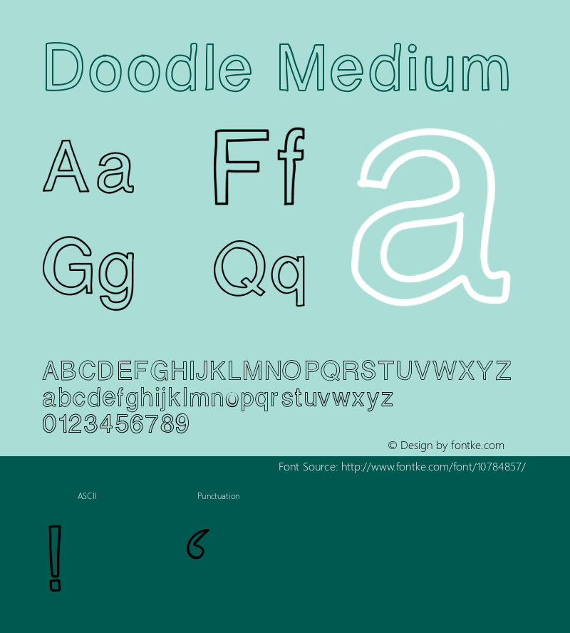 Doodle Medium Version 001.000 Font Sample