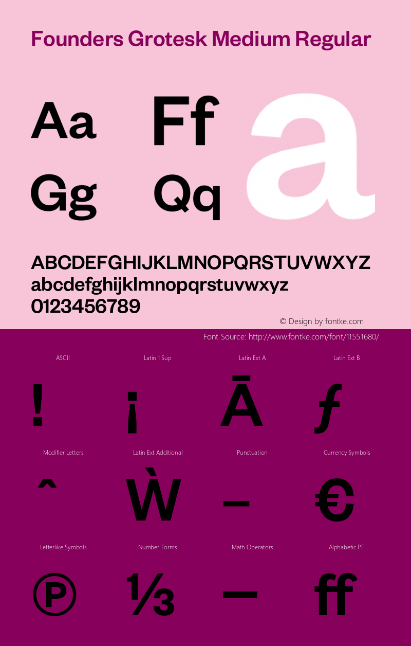 Founders Grotesk Medium Regular Version 1.001;PS 1.000;hotconv 1.0.57;makeotf.lib2.0.21895 Font Sample