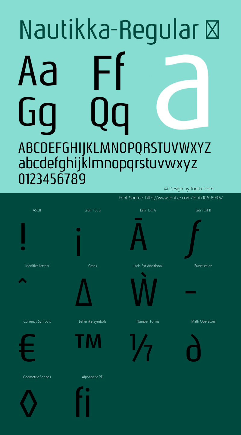 Nautikka-Regular ☞ Version 1.000;PS 001.000;hotconv 1.0.70;makeotf.lib2.5.58329;com.myfonts.easy.sea-types.nautikka.regular.wfkit2.version.4hJB Font Sample