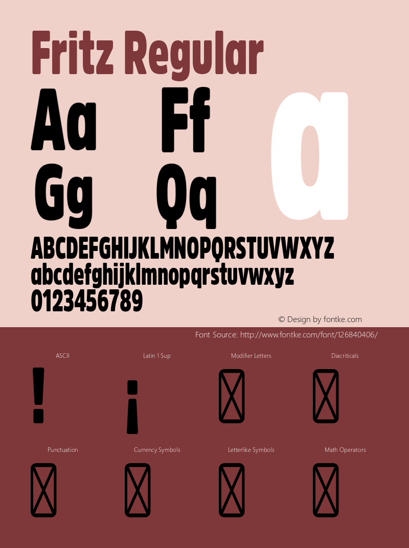 Fritz Regular Version 1.000 Font Sample