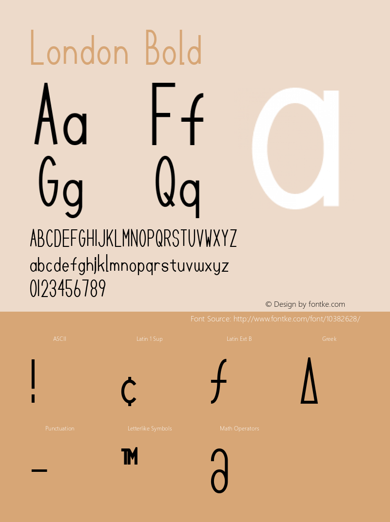 London Bold Fontographer 4.7 10.8.18 FG4J­0000001193 Font Sample