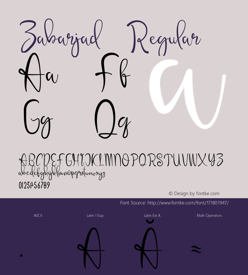 Zabarjad Version 1.002;Fontself Maker 3.4.0图片样张