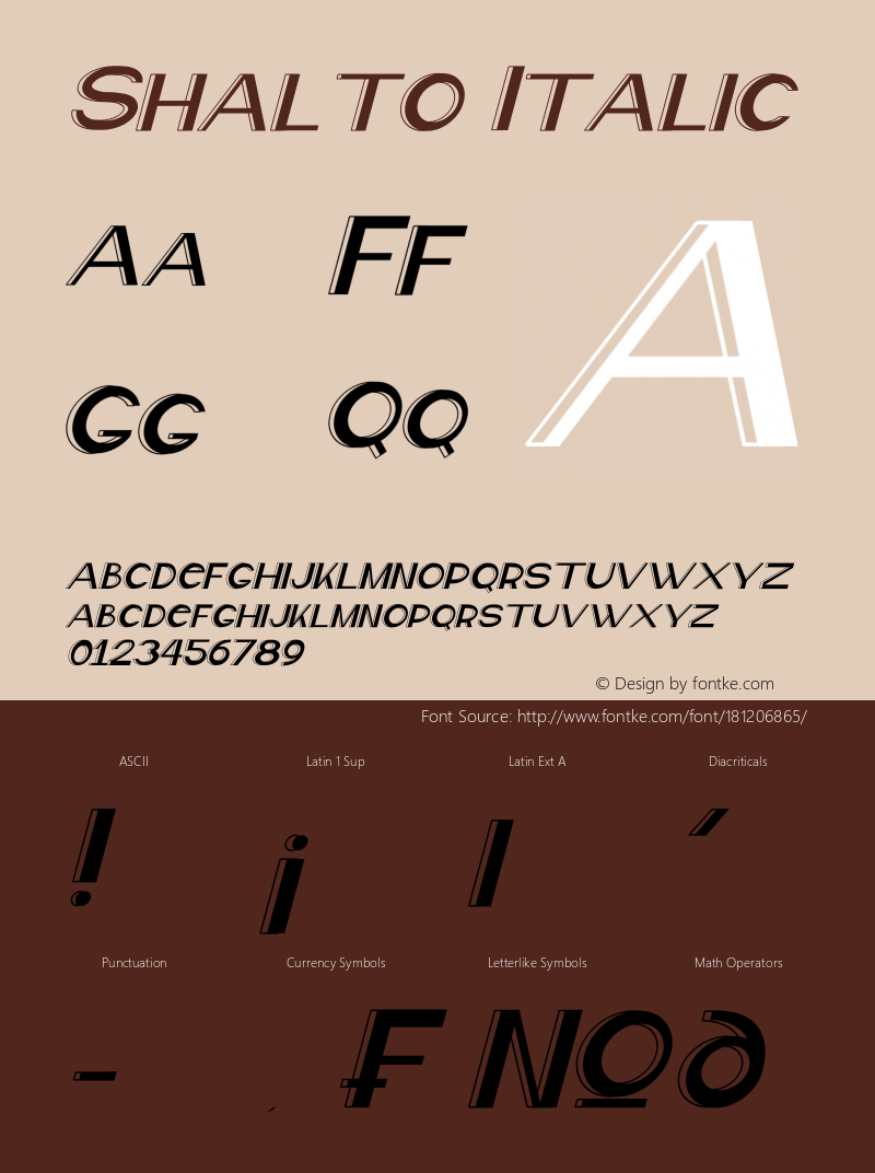 Shalto Italic Version 1.00;August 2, 2021;FontCreator 12.0.0.2525 64-bit图片样张