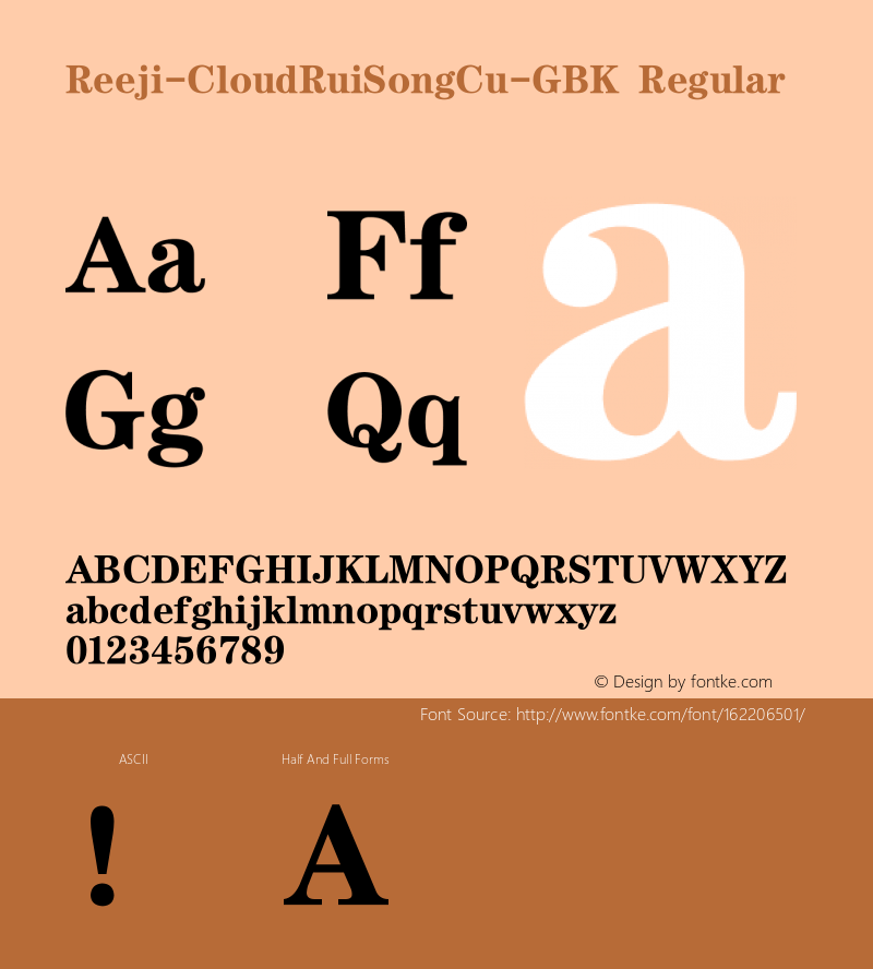 Reeji-CloudRuiSongCu-GBK GBK Version 1.0 www.reeji.com  QQ:2770851733 Mail：Reejifont@outlook.com Font Sample