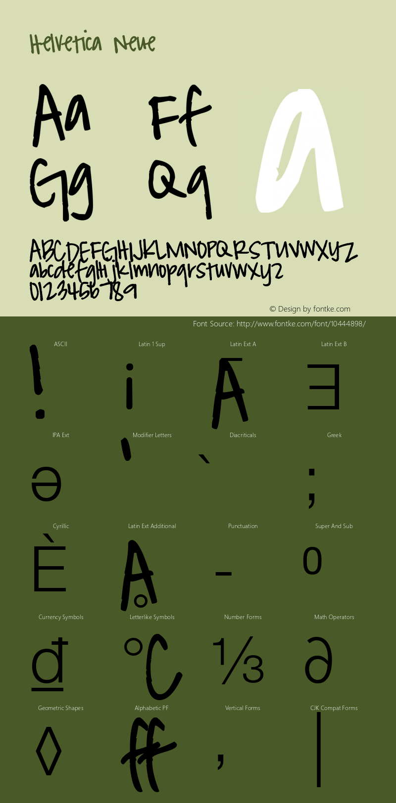 Helvetica Neue 细斜体 7.1d2e5 Font Sample