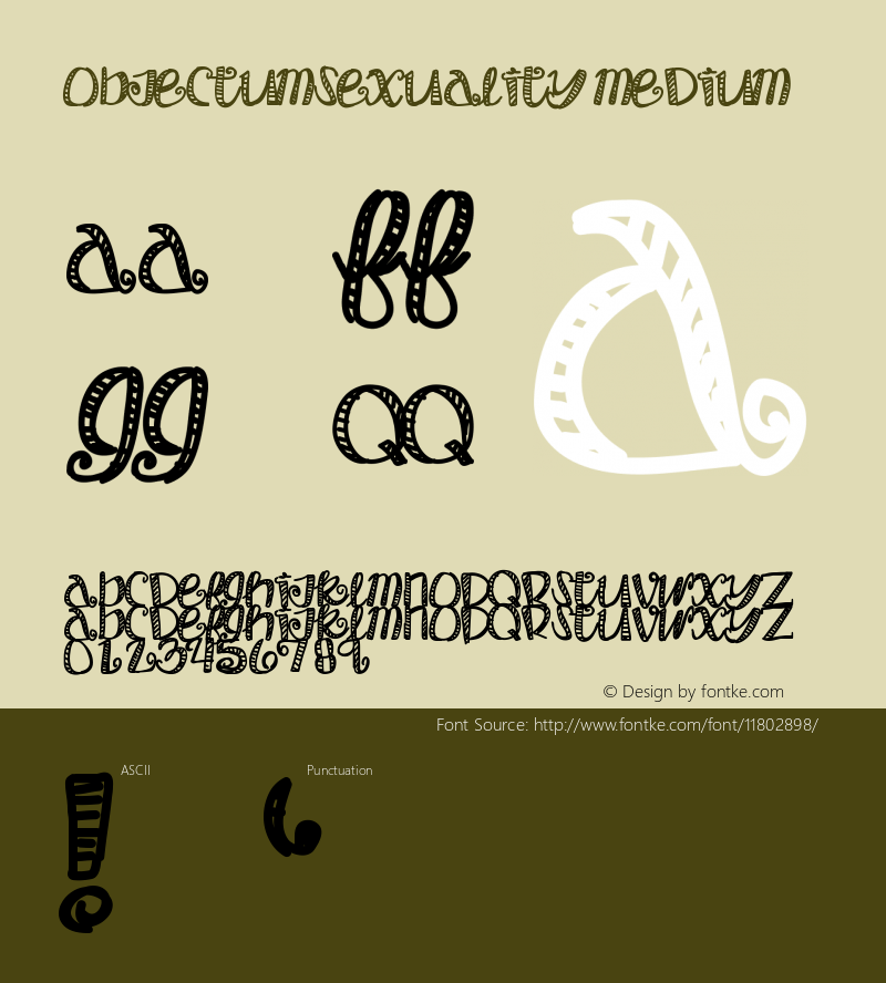 ObjectumSexuality Medium Version 001.000 Font Sample