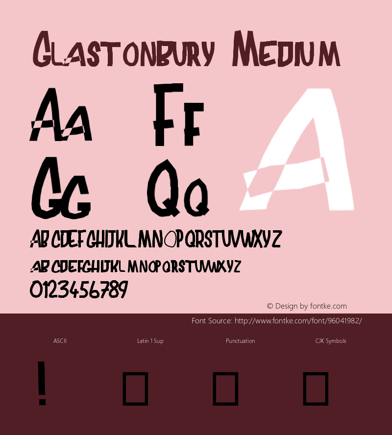 Glastonbury Version 001.000 Font Sample