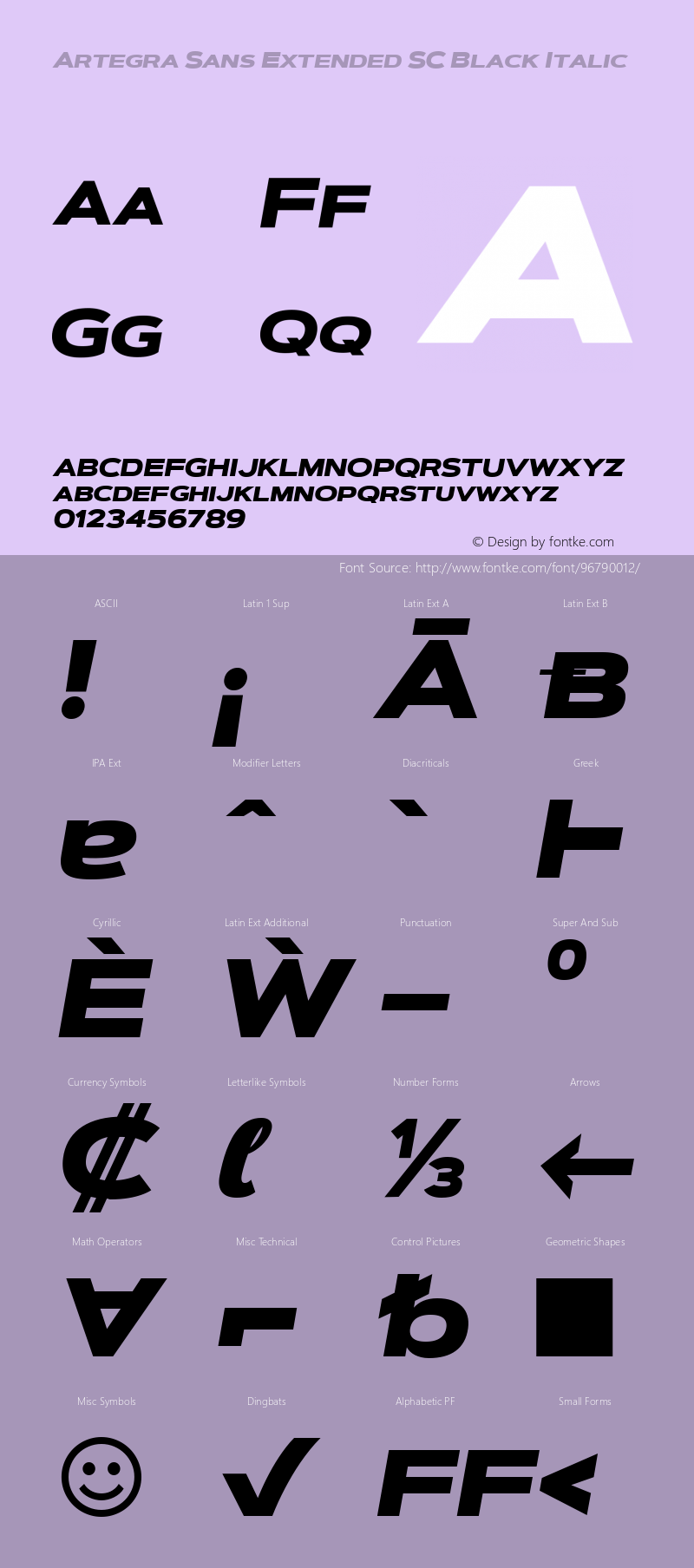 Artegra Sans Extended SC Black Italic 1.006 Font Sample