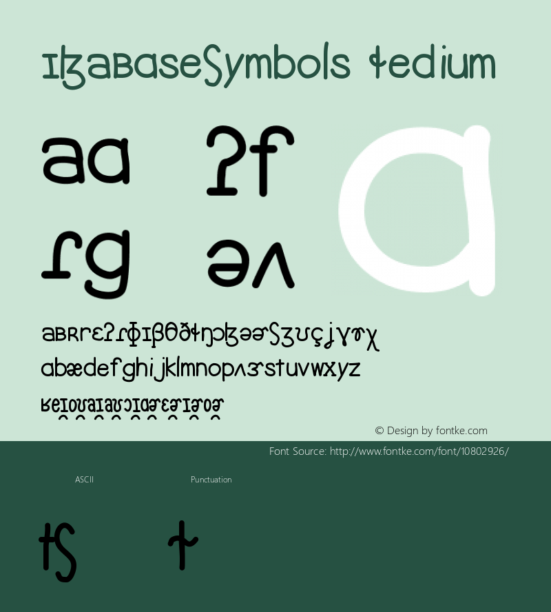 IPABaseSymbols Medium Version 001.000 Font Sample