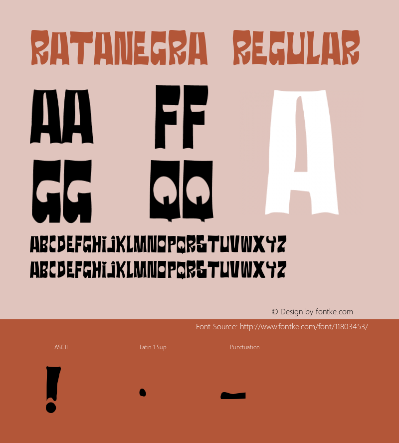 RATANEGRA Regular Version 1.0 Font Sample