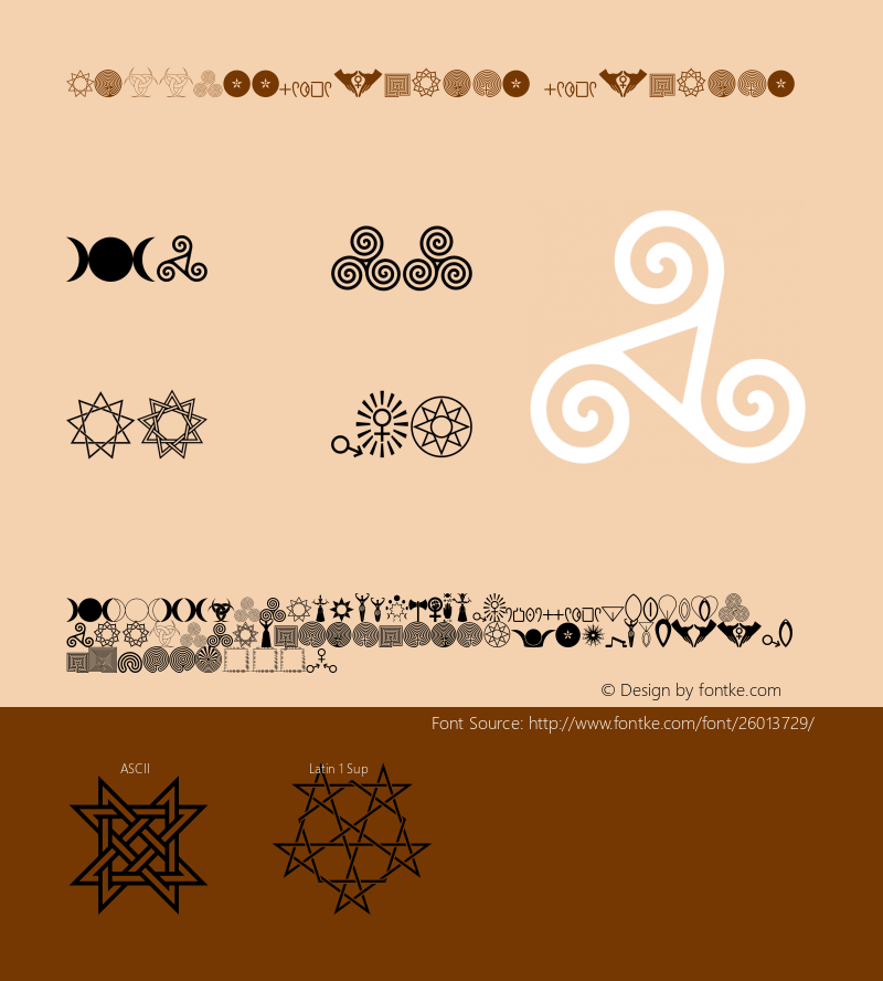 Goddess Symbols Version 1.100 Font Sample