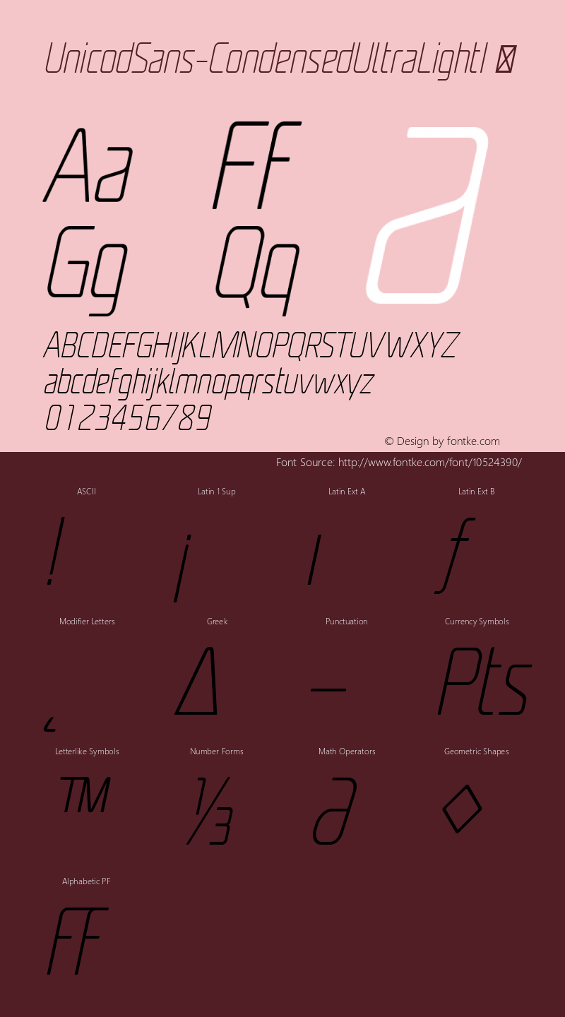 UnicodSans-CondensedUltraLightI ☞ Version 1.000;com.myfonts.mostardesign.unicod-sans.condensed-ultra-light-i.wfkit2.3rXG Font Sample