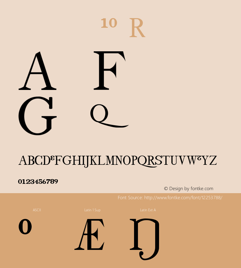 drmfigs10 Regular Version 001.001 Font Sample