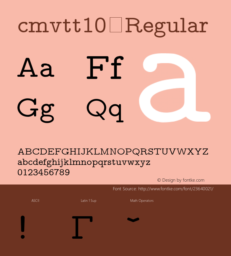 cmvtt10 0.0 Font Sample