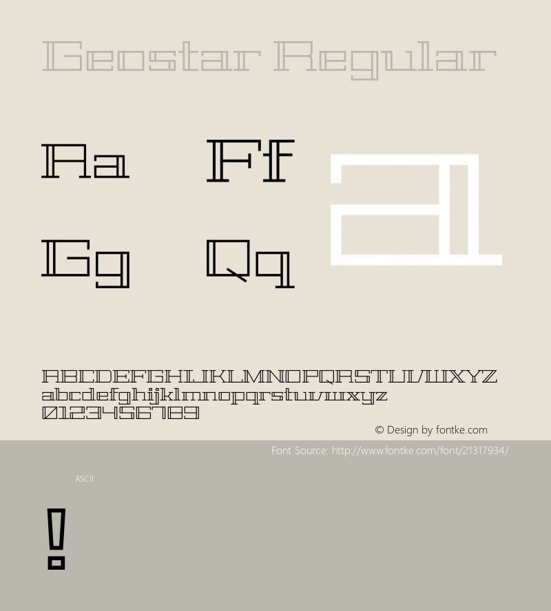 Geostar Regular  Font Sample