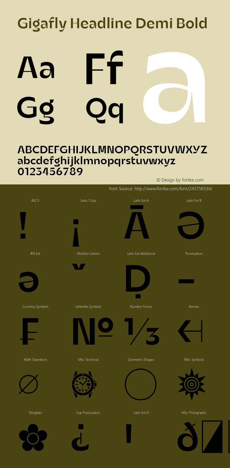 Gigafly Headline Demi Bold Version 1.000;Glyphs 3.1.2 (3151)图片样张