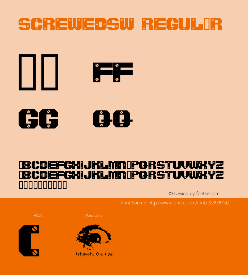 ScrewedSW Macromedia Fontographer 4.1.2 11/19/96 Font Sample