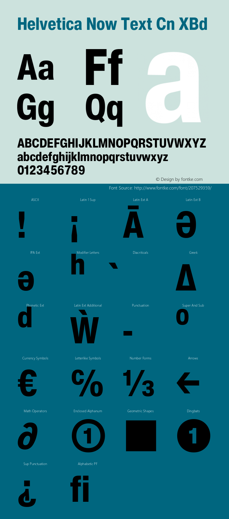 Helvetica Now Text Cn XBd Version 2.00图片样张