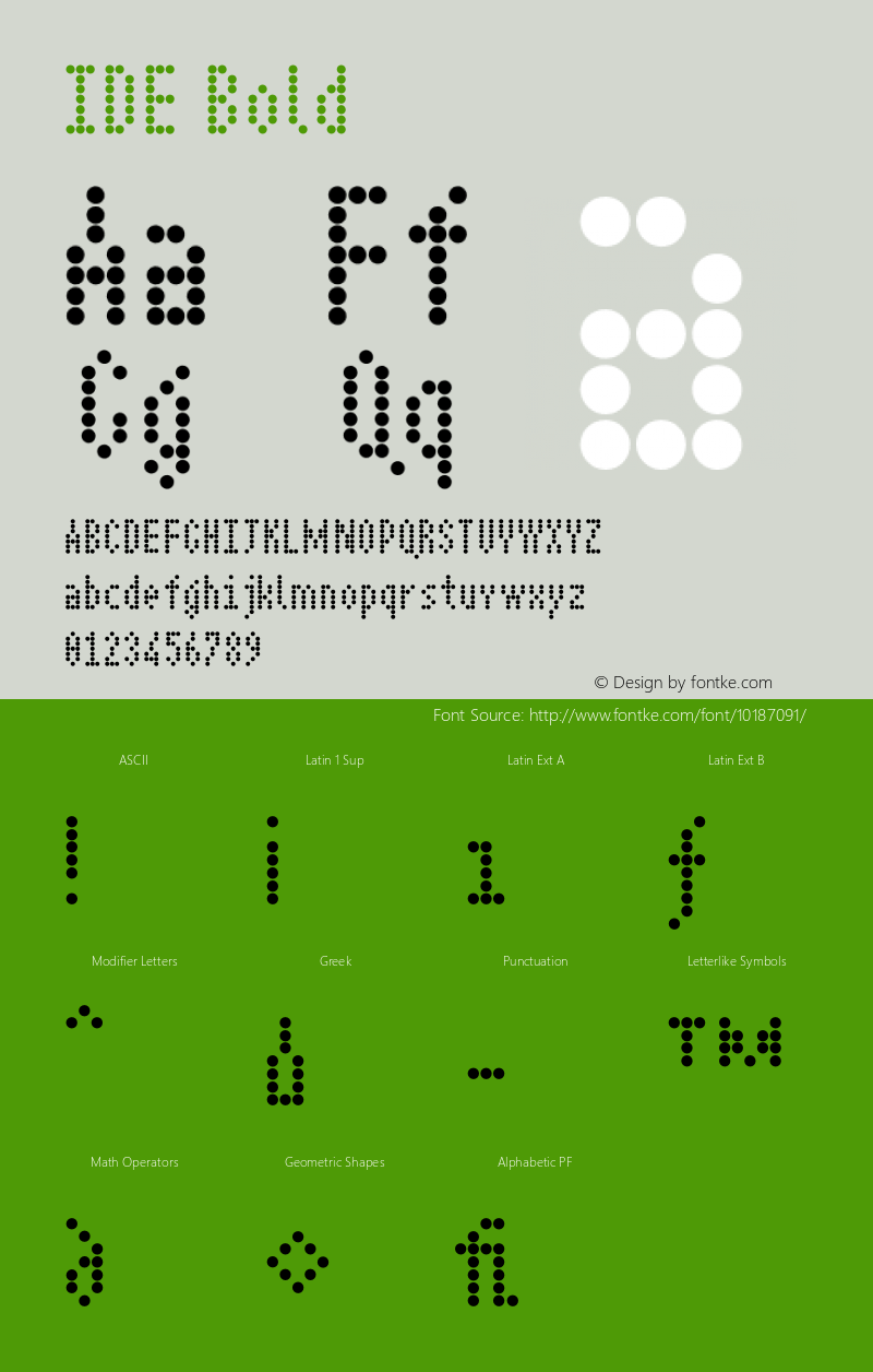 IDE Bold 001.000 Font Sample