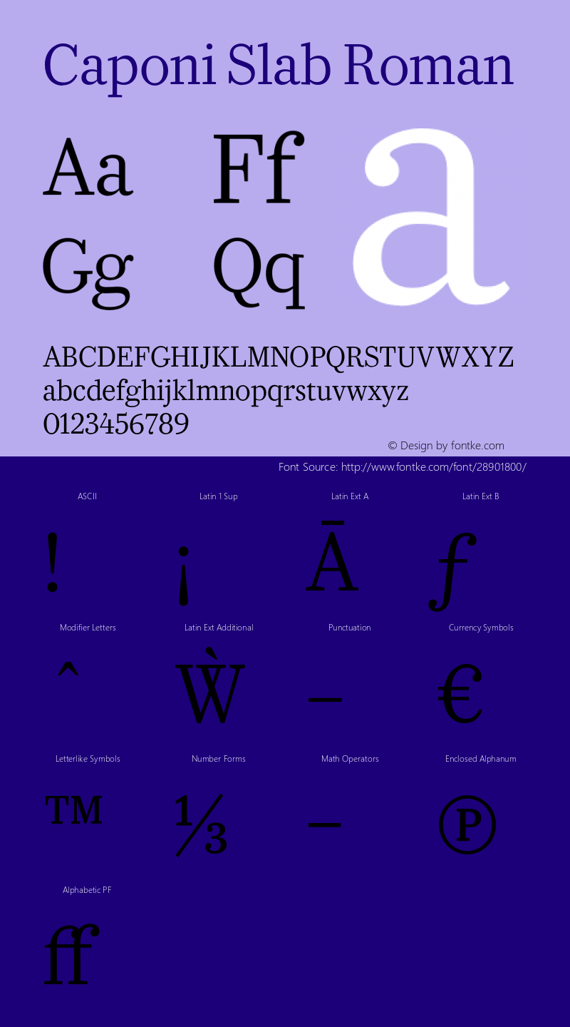 CaponiSlab-Roman Version 1.100 Font Sample