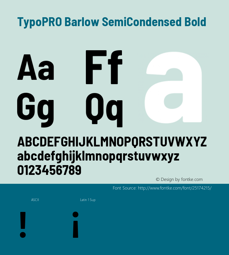 TypoPRO Barlow Semi Condensed Bold Version 1.301 Font Sample