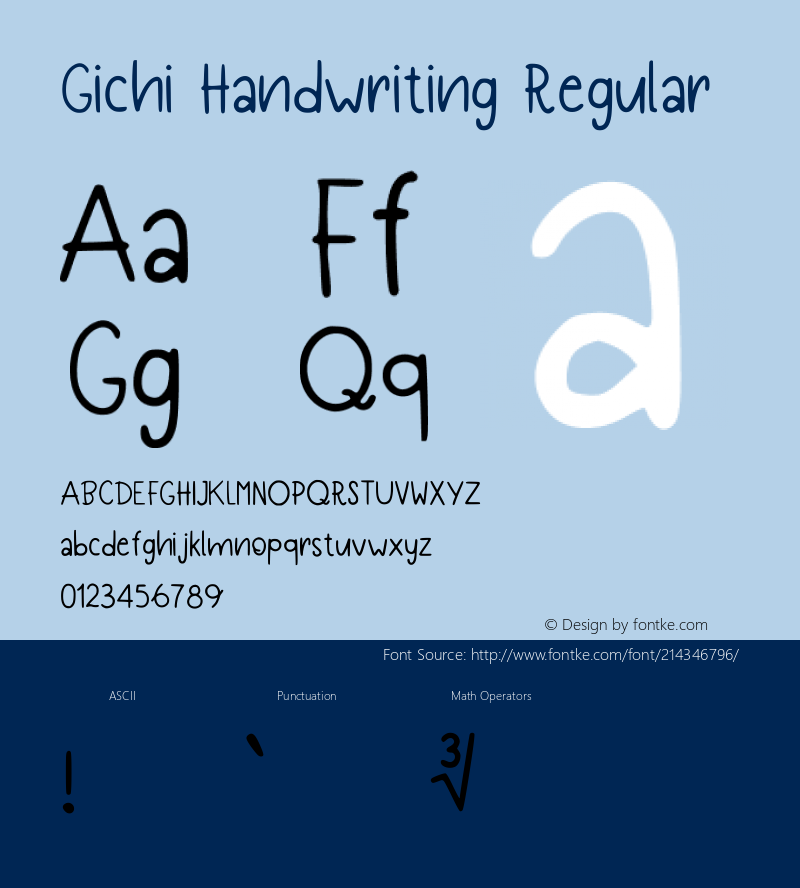 Gichi Handwriting Regular Version 001.006图片样张