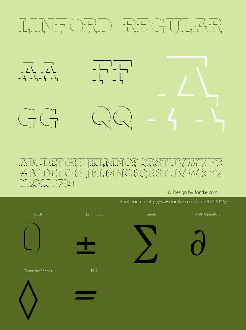 Linford Brendel            :16.02.1996 Font Sample