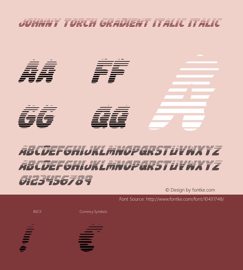 Johnny Torch Gradient Italic Italic 001.000 Font Sample