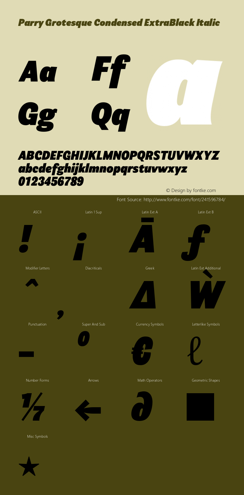 ParryGrotesque-CondensedExtraBlackItalic Version 1.200图片样张