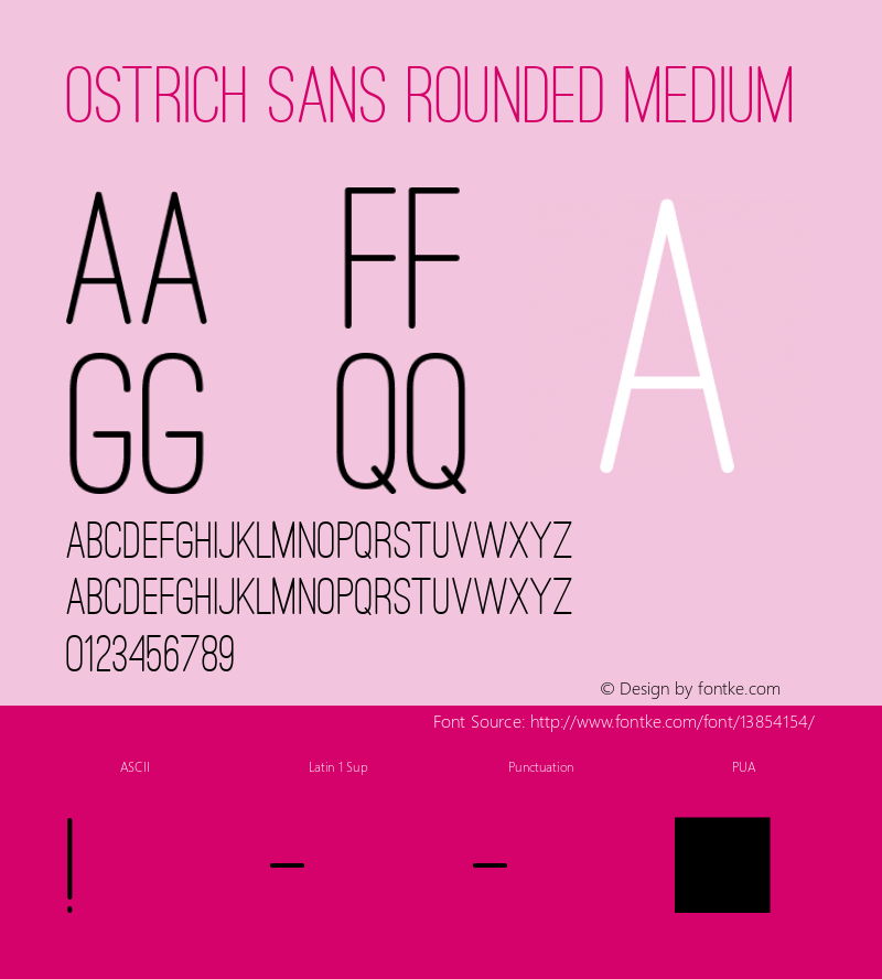 Ostrich Sans Rounded Medium Version 1.001 Font Sample