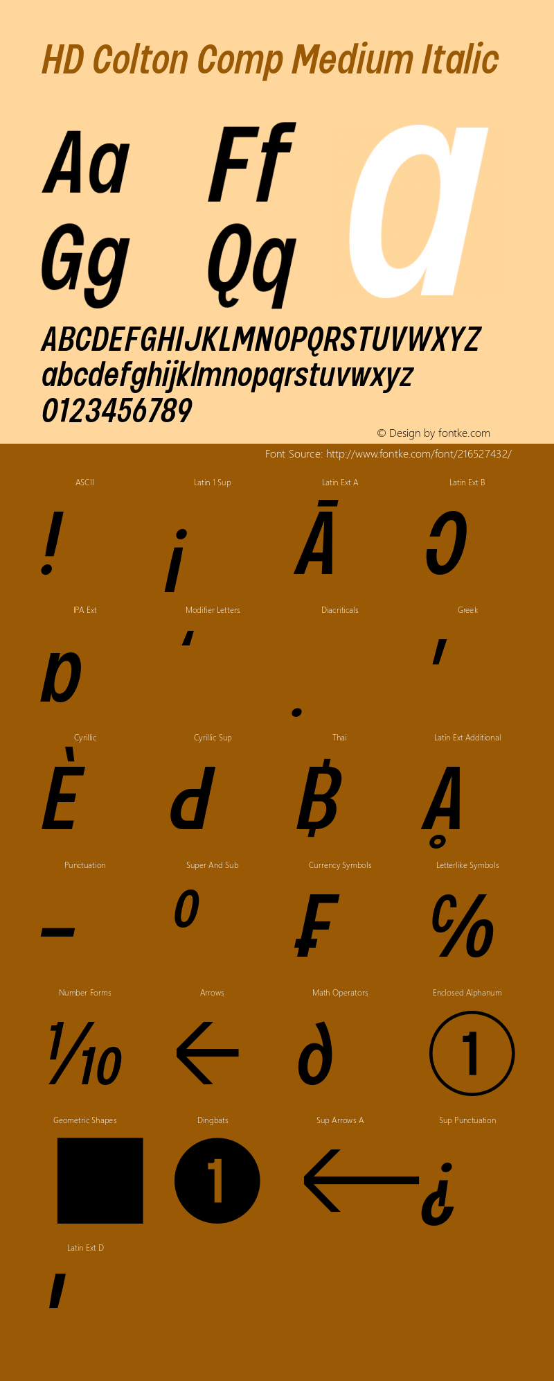 HD Colton Comp Medium Italic Version 1.000;FEAKit 1.0图片样张