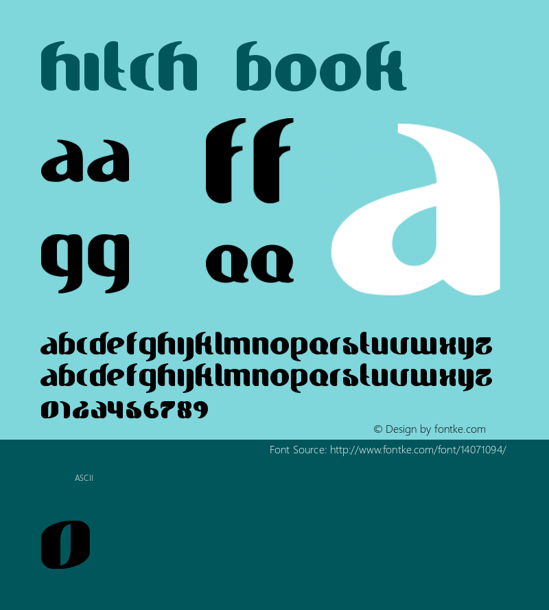 Hitch Book Version 001.000 Font Sample