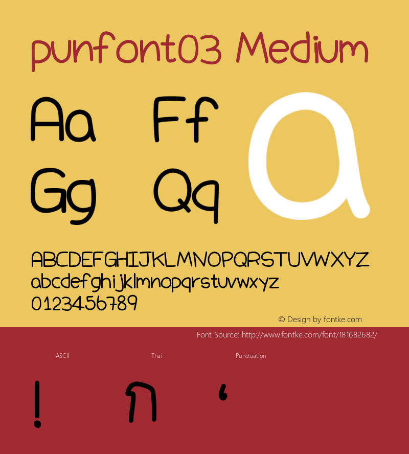 punfont03 Version 001.000图片样张