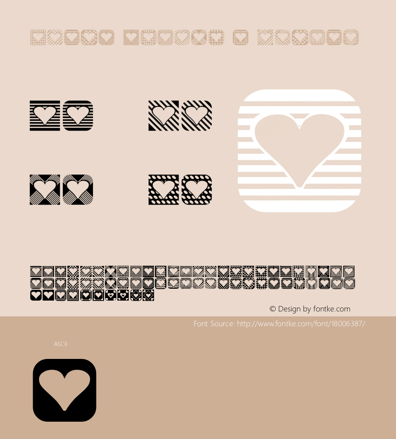 Heart Things 2 Normal 1.0 - January 2005 - freeware font Font Sample