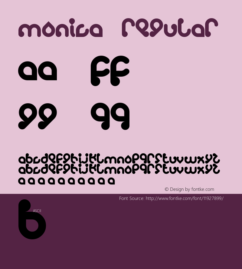 monica Regular Version 1.0 Font Sample