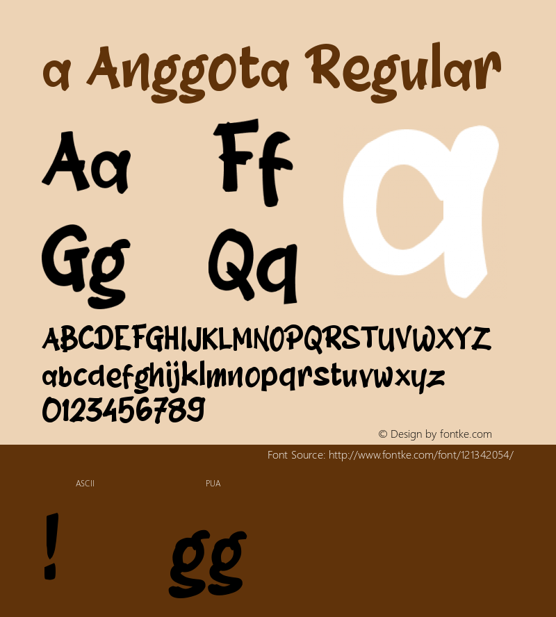 Anggota Version 001.000 Font Sample