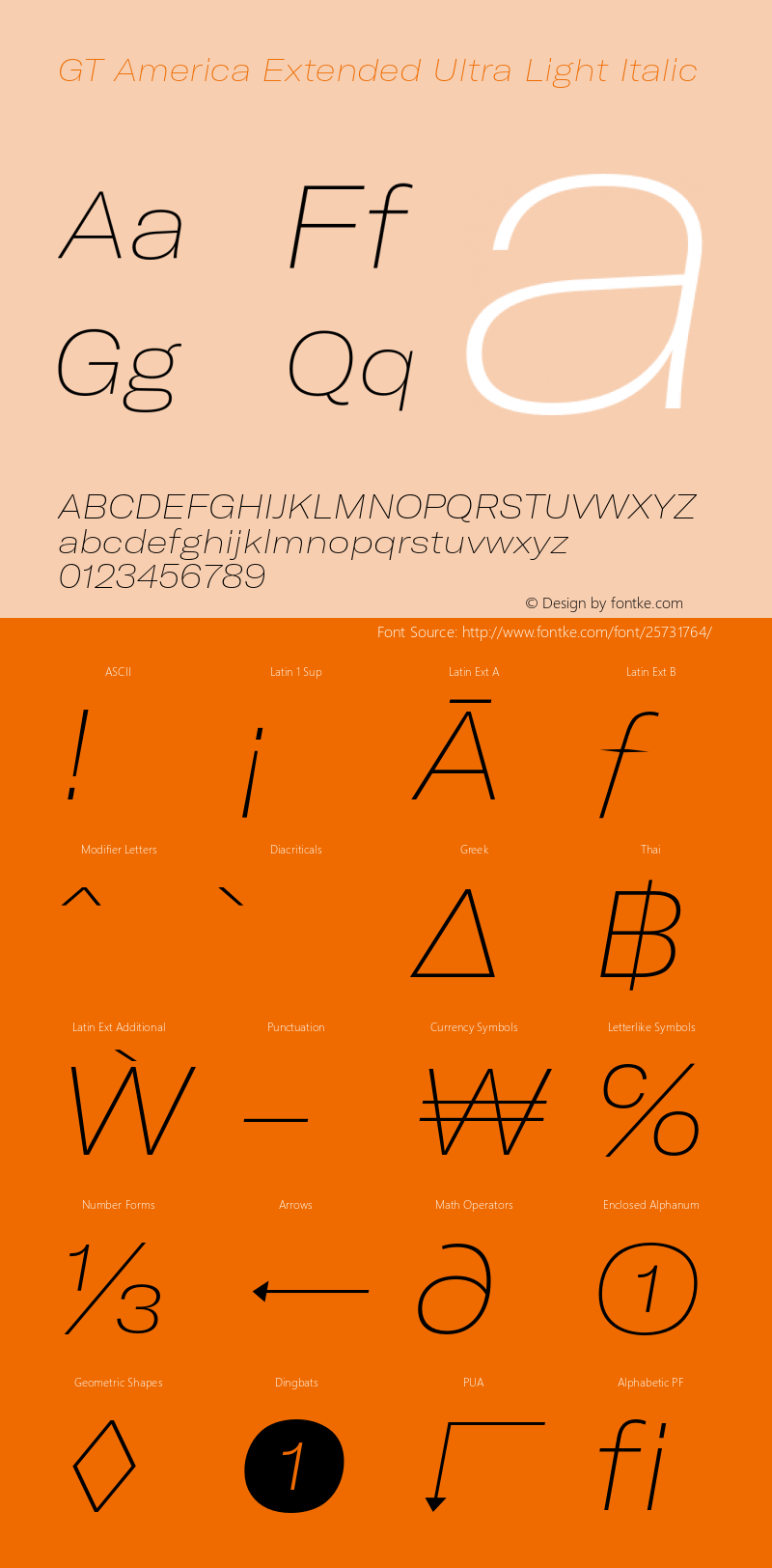 GTAmerica-ExtendedUltraLightItalic Version 1.003;PS 001.003;hotconv 1.0.88;makeotf.lib2.5.64775 Font Sample