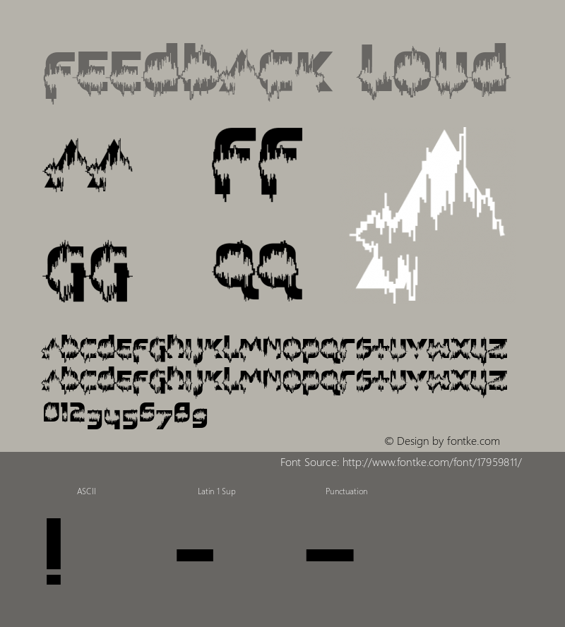 Feedback Loud Version 1.01 Font Sample