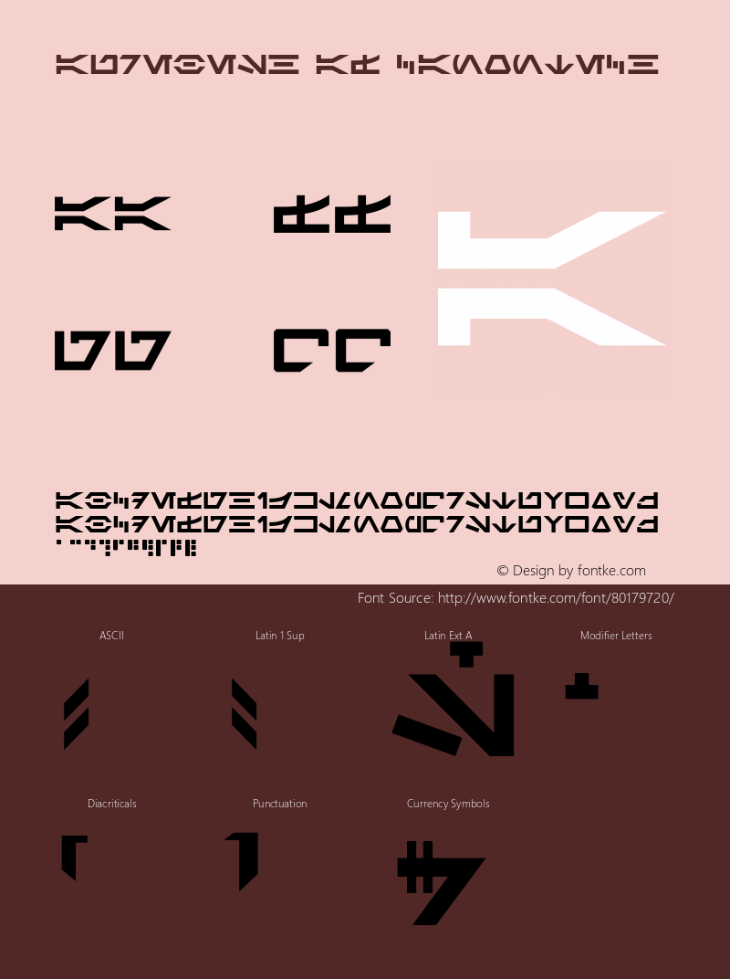 Aurebesh AF Canon Tech Version 001.000 Font Sample