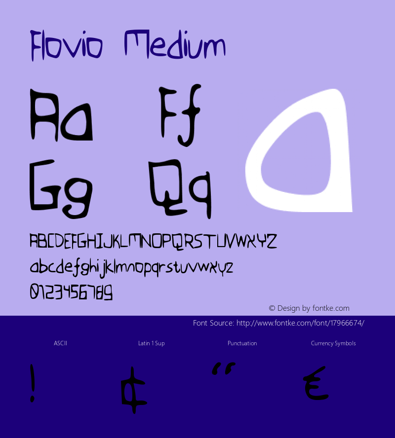 Flovio Medium Version 001.000 Font Sample