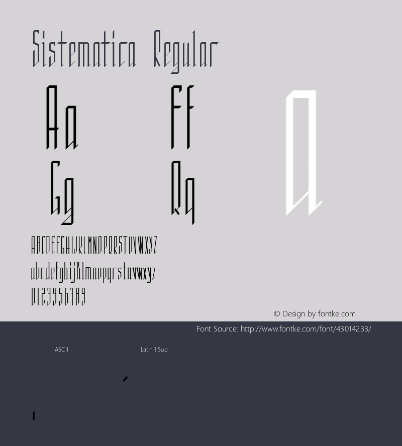 Sistematica Version 1.00;September 9, 2019;FontCreator 12.0.0.2546 64-bit Font Sample