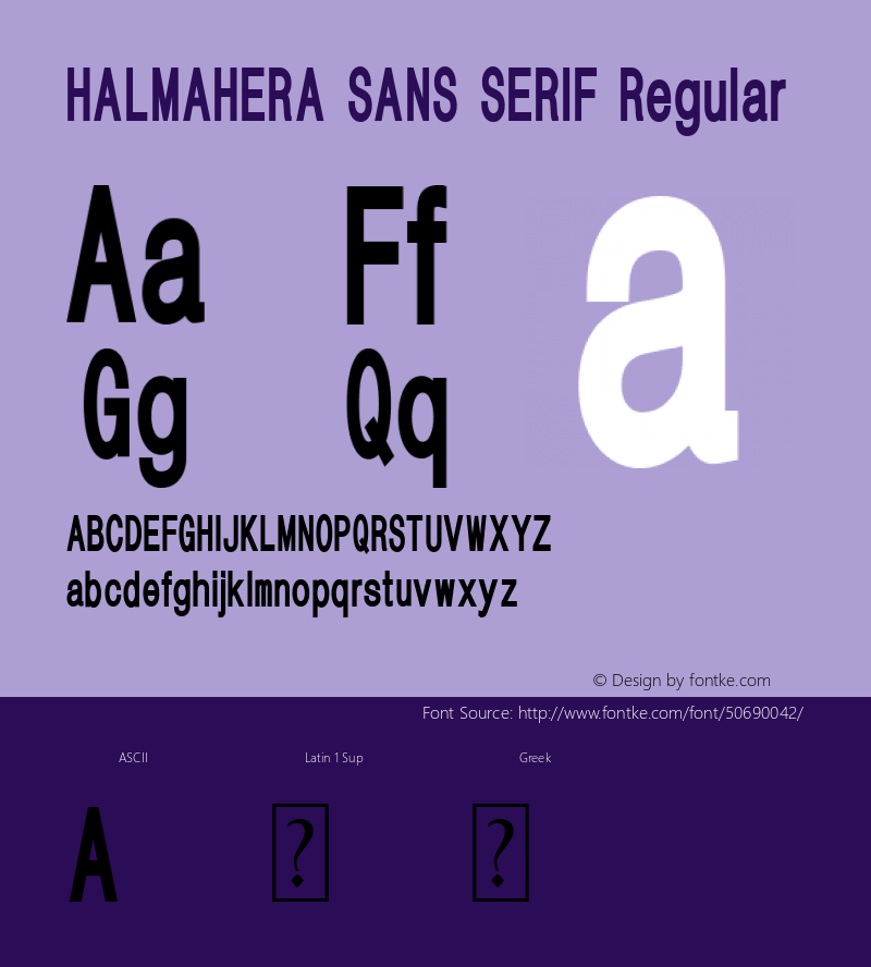 HALMAHERA SANS SERIF Version 1.00;November 22, 2019;FontCreator 11.5.0.2422 64-bit Font Sample