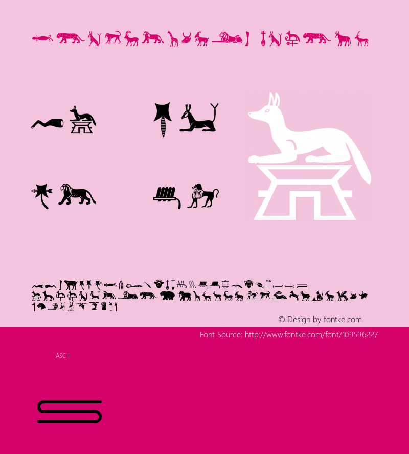 HieroglyphC Medium Version 001.000 Font Sample