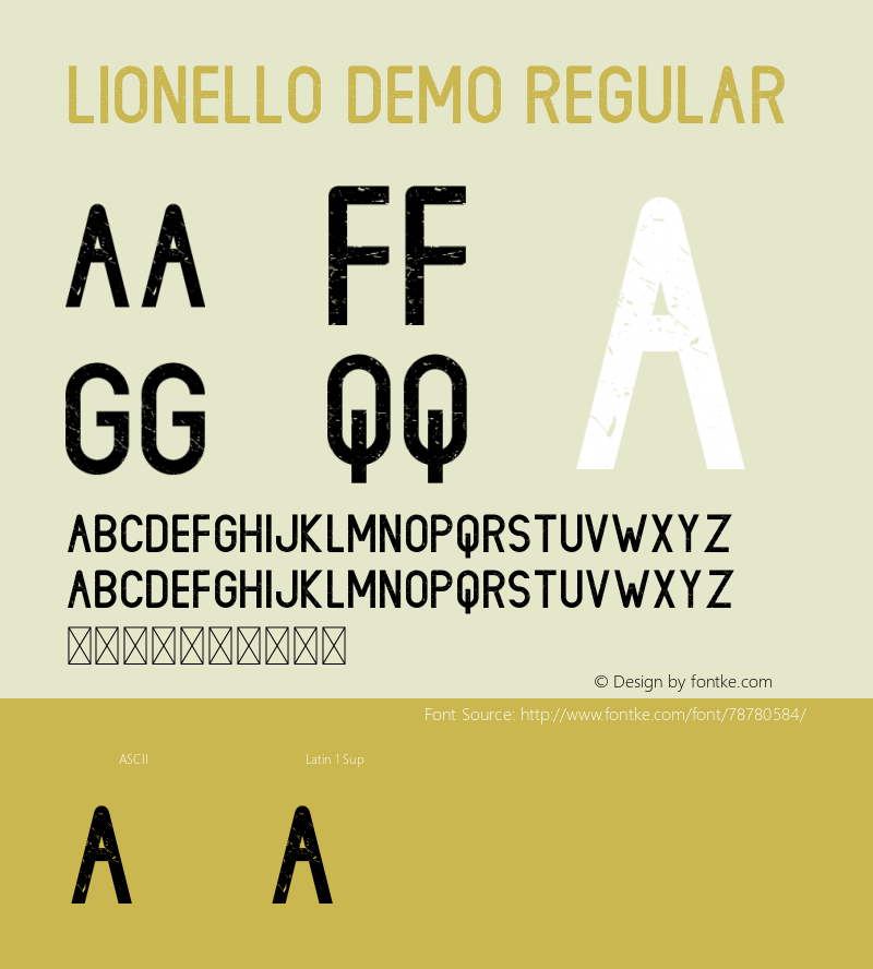 LIONELLO DEMO Version 1.002;Fontself Maker 3.1.2 Font Sample