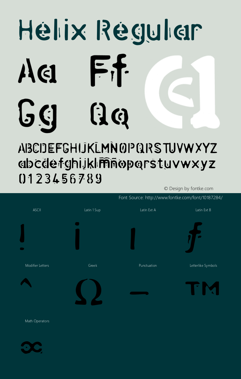 Helix Regular 001.001 Font Sample