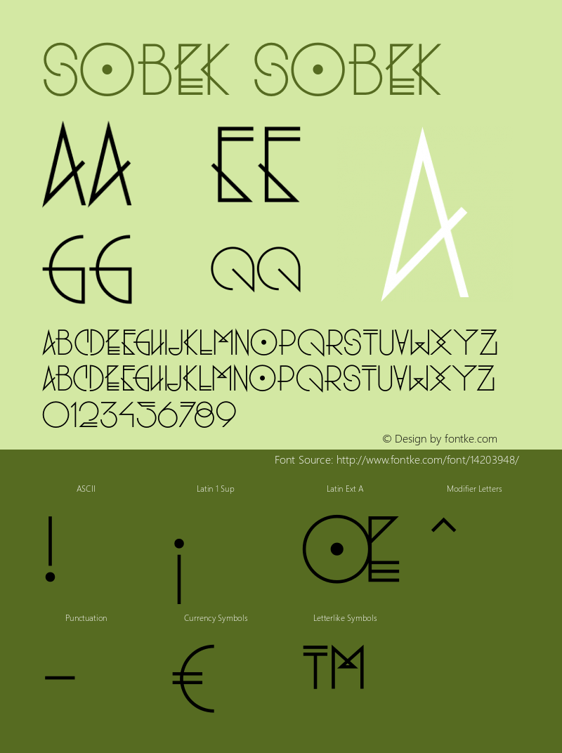 Sobek Sobek Version 1.000;com.myfonts.thinkdust.sobek.regular.wfkit2.3SCc Font Sample