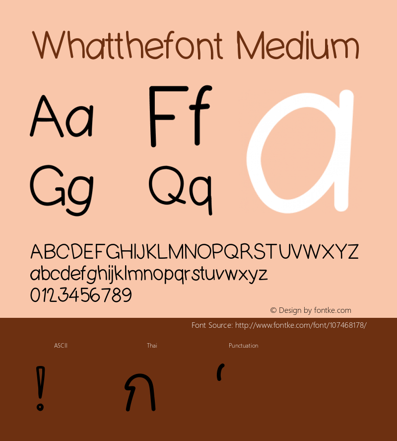 Whatthefont Version 001.000 Font Sample