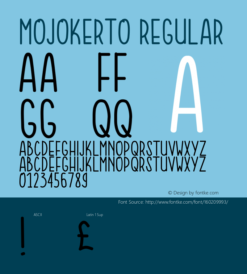 Mojokerto  Font Sample