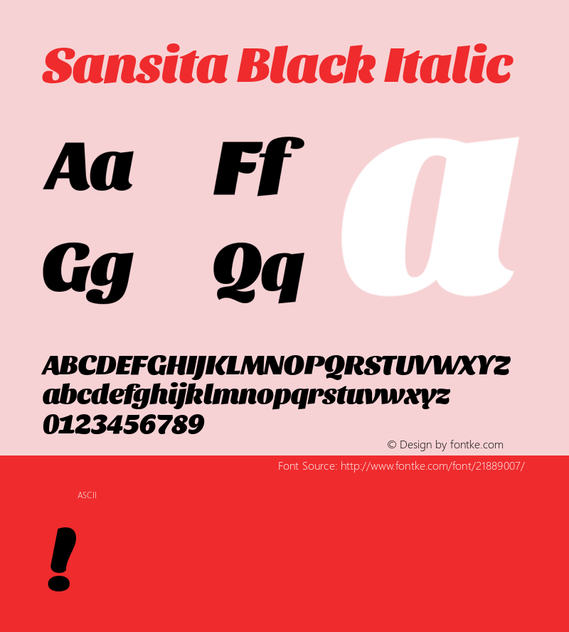 SansitaBlack Version 1.0 Font Sample