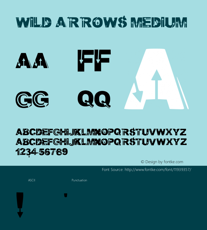 Wild Arrows Medium Version 001.000 Font Sample